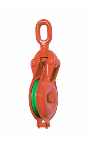 成华牌YBO橘红色轻型滑轮旋转环单轮